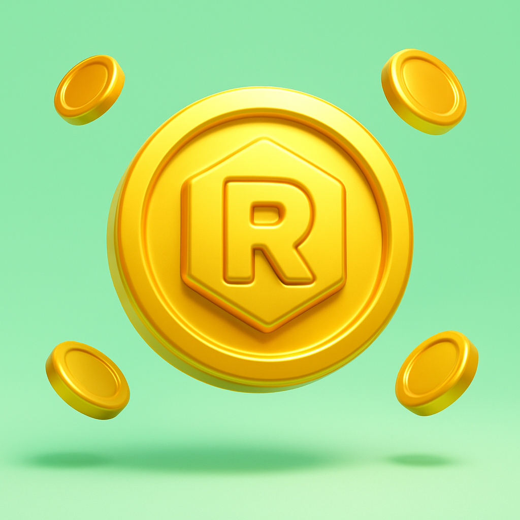 Золотые монеты Robux для игры Roblox